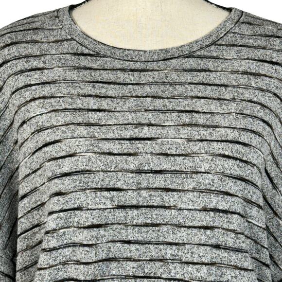 American Eagle Large Soft & Sexy Plush Top Striped Elastic Waist Long Sleeves - Picture 2 of 10